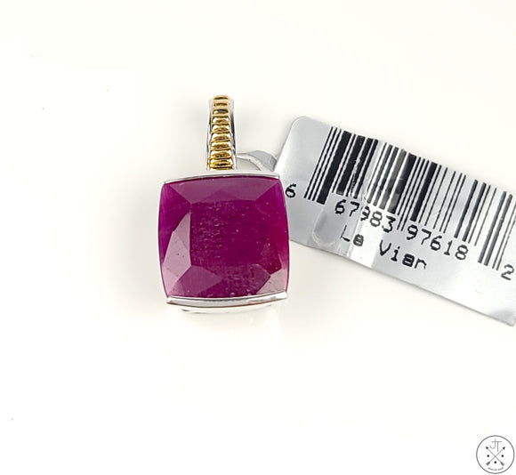Le Vian Sterling Silver Pendant with 11.55 carat Ruby