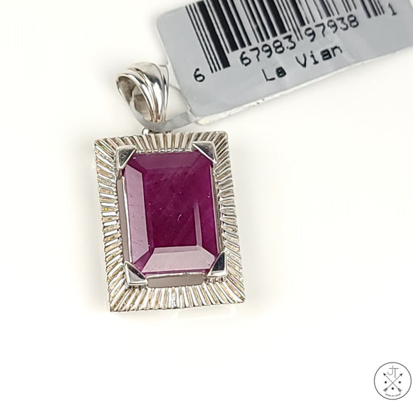 Le Vian Sterling Silver Pendant with 7.79 carat Ruby