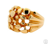 Vintage 14k Yellow Gold Nugget Ring Size 10.75