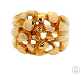 Vintage 14k Yellow Gold Nugget Ring Size 10.75