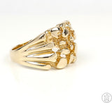 Vintage 14k Yellow Gold Nugget Ring Size 10.75