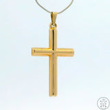 New 14k Yellow Gold Cross Pendant