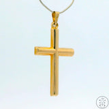 New 14k Yellow Gold Cross Pendant