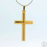 New 14k Yellow Gold Cross Pendant