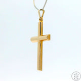 New 14k Yellow Gold Cross Pendant