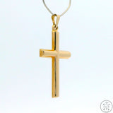 New 14k Yellow Gold Cross Pendant