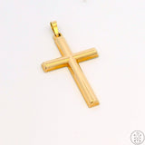 New 14k Yellow Gold Cross Pendant