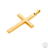 New 14k Yellow Gold Cross Pendant