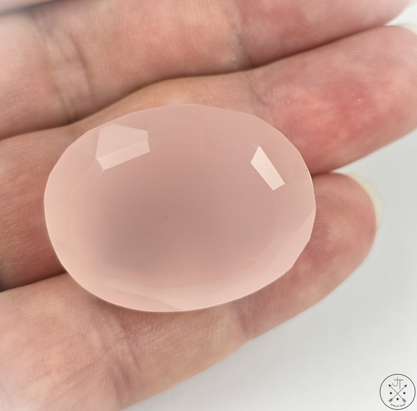 95 Carat Rose Quartz 32 x 25 Oval Natural Gemstone