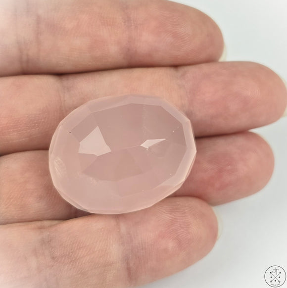 95 Carat Rose Quartz 32 x 25 Oval Natural Gemstone