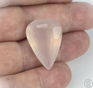 32 Carat Rose Quartz 26 x 18 Pear Natural Gemstone