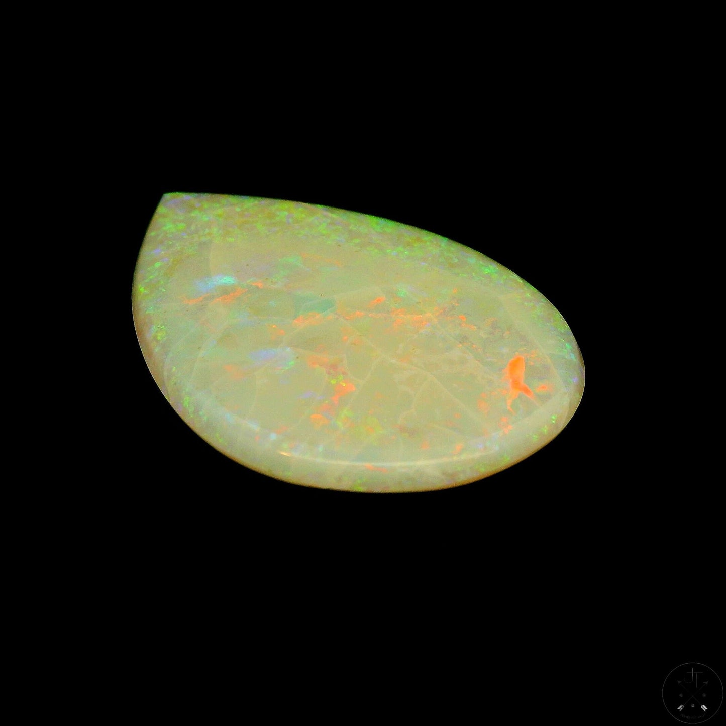 23.57 ct Natural Australian Opal Pear Cabochon 37 x 26 mm Certified Gemstone Loose