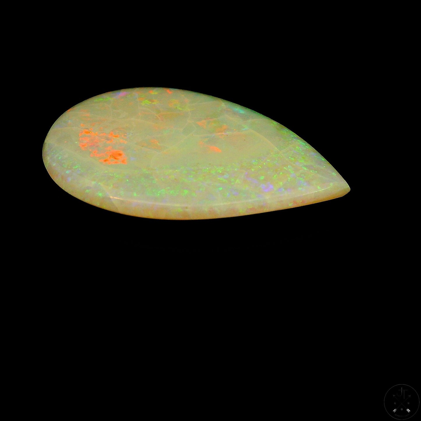 23.57 ct Natural Australian Opal Pear Cabochon 37 x 26 mm Certified Gemstone Loose