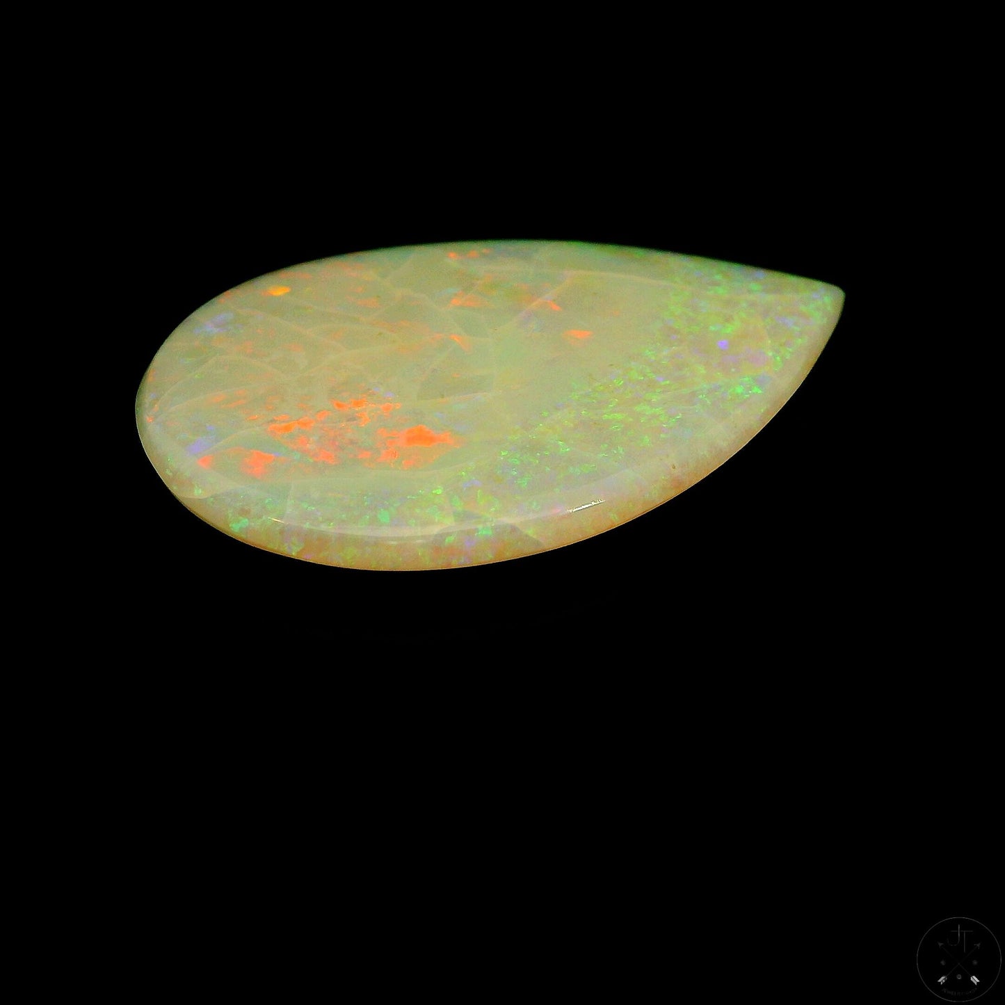 23.57 ct Natural Australian Opal Pear Cabochon 37 x 26 mm Certified Gemstone Loose