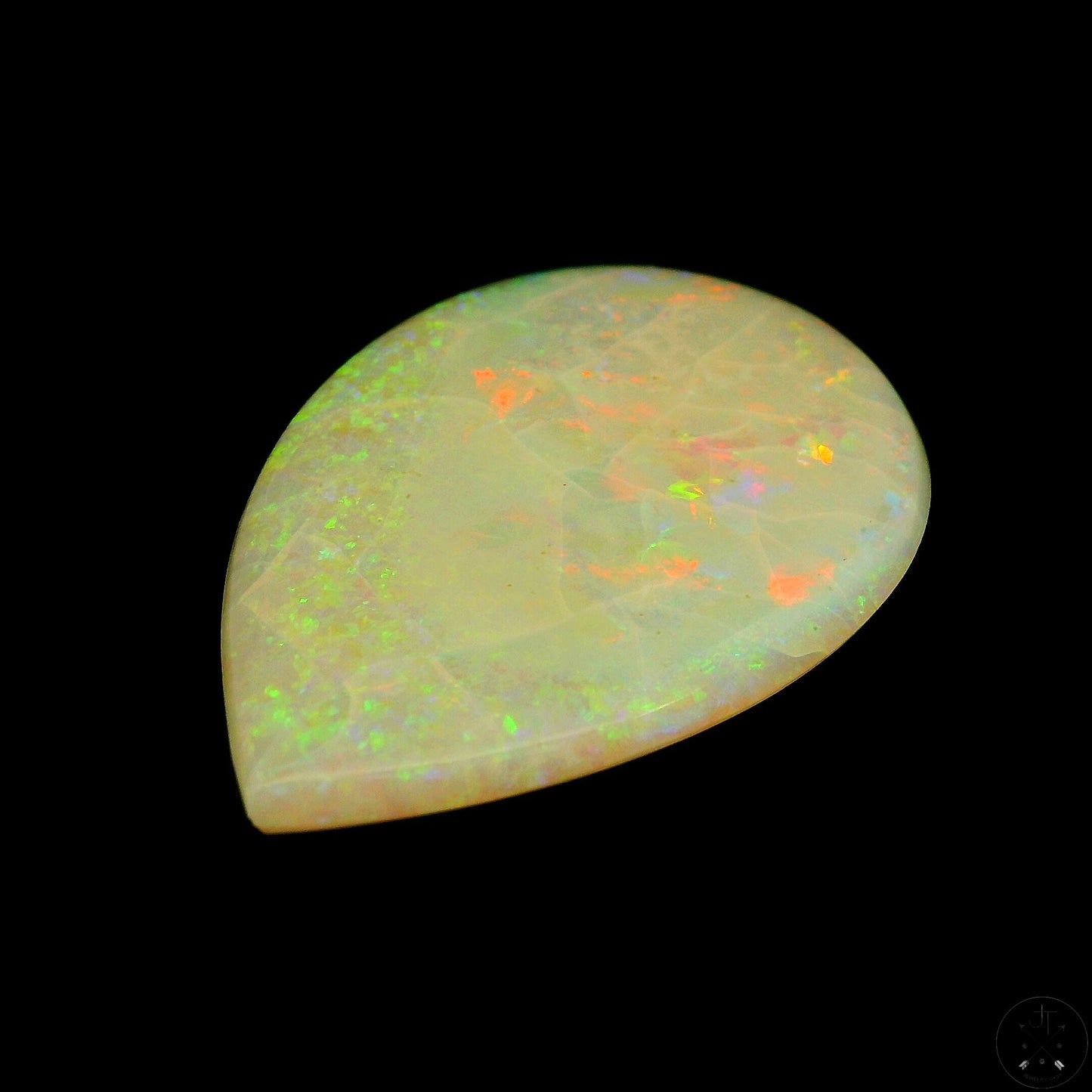 23.57 ct Natural Australian Opal Pear Cabochon 37 x 26 mm Certified Gemstone Loose