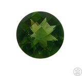 4.33 Carat Natural Moldavite Round Checkerboard 12 mm Gemstone Certified