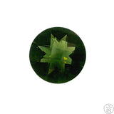 4.33 Carat Natural Moldavite Round Checkerboard 12 mm Gemstone Certified