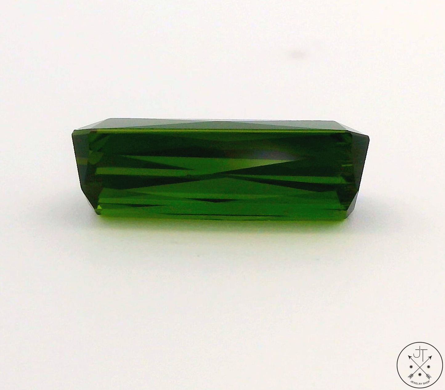4.54 Carat Natural Green Tourmaline 13.5 x 7 mm Emerald cut Gemstone Certified Loose