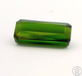 4.54 Carat Natural Green Tourmaline 13.5 x 7 Emerald cut Gemstone Certified