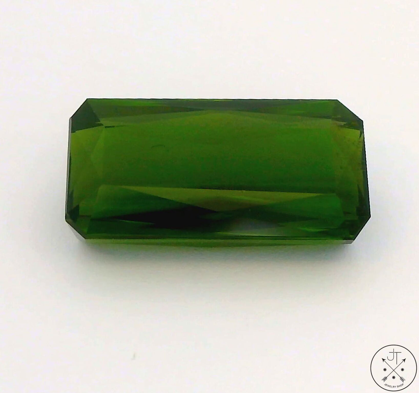 4.54 Carat Natural Green Tourmaline 13.5 x 7 mm Emerald cut Gemstone Certified Loose