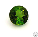 2.22 Carat Natural Green Tourmaline 7.8 mm Round Faceted Gemstone Certified