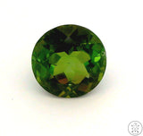 2.22 Carat Natural Green Tourmaline 7.8 mm Round Faceted Gemstone Certified