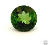 2.22 Carat Natural Green Tourmaline 7.8 mm Round Faceted Gemstone Certified