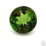 2.22 Carat Natural Green Tourmaline 7.8 mm Round Faceted Gemstone Certified