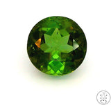 2.22 Carat Natural Green Tourmaline 7.8 mm Round Faceted Gemstone Certified