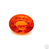 3.15 Carat Natural Spessartine Garnet 9 x 7 mm Oval Faceted Gemstone Certified