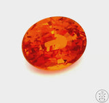 3.15 Carat Natural Spessartine Garnet 9 x 7 mm Oval Faceted Gemstone Certified