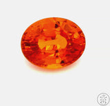 3.15 Carat Natural Spessartine Garnet 9 x 7 mm Oval Faceted Gemstone Certified