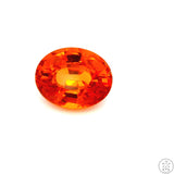 3.15 Carat Natural Spessartine Garnet 9 x 7 mm Oval Faceted Gemstone Certified