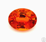 3.15 Carat Natural Spessartine Garnet 9 x 7 mm Oval Faceted Gemstone Certified