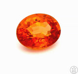 3.15 Carat Natural Spessartine Garnet 9 x 7 mm Oval Faceted Gemstone Certified