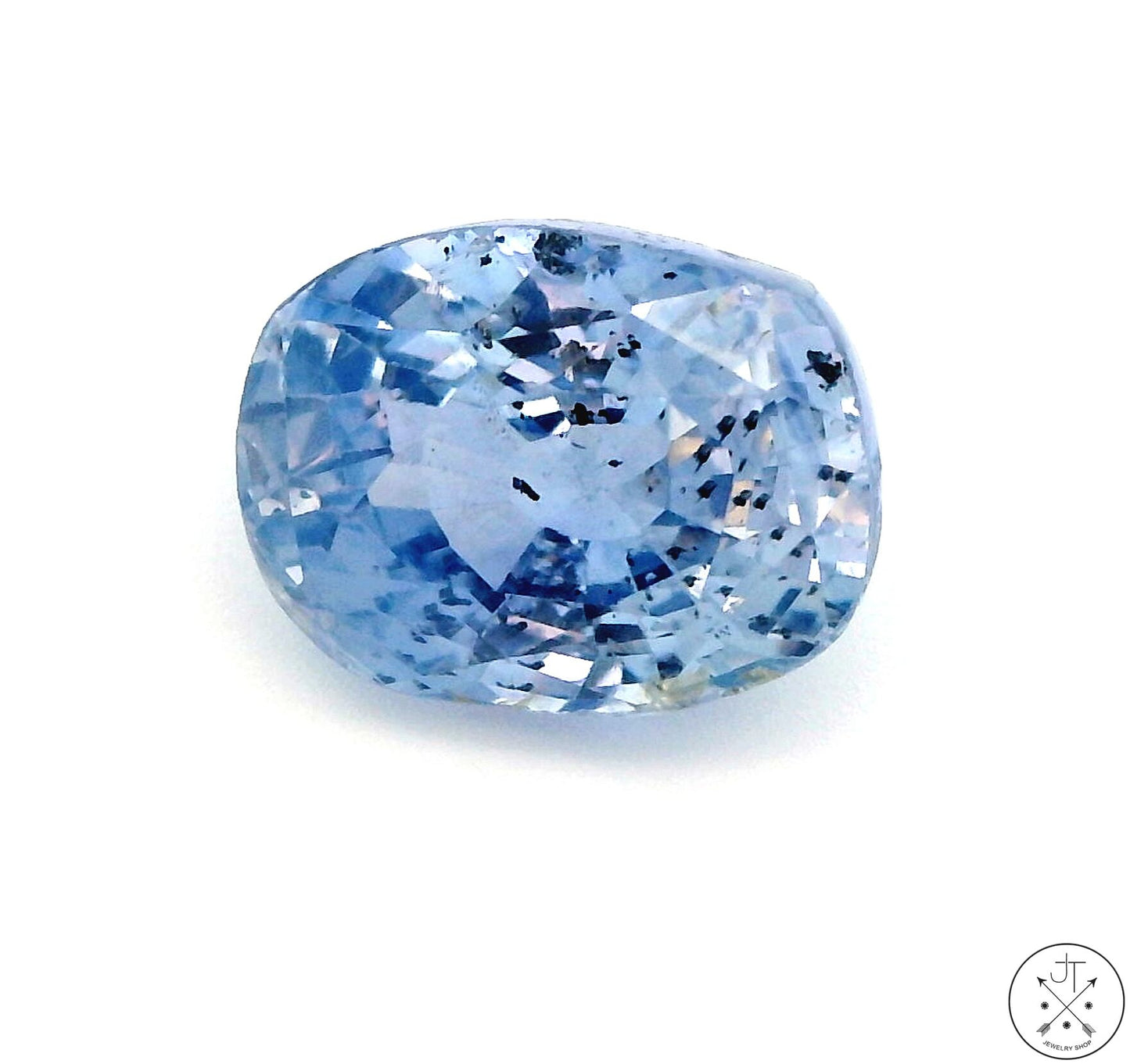 4.30 Carat Natural Light Blue Sapphire 10 x 8 mm Oval Faceted Gemstone Certified Loose