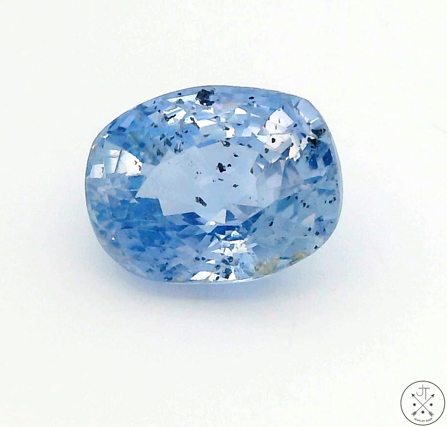4.30 Carat Natural Light Blue Sapphire 10 x 8 mm Oval Faceted Gemstone Certified Loose