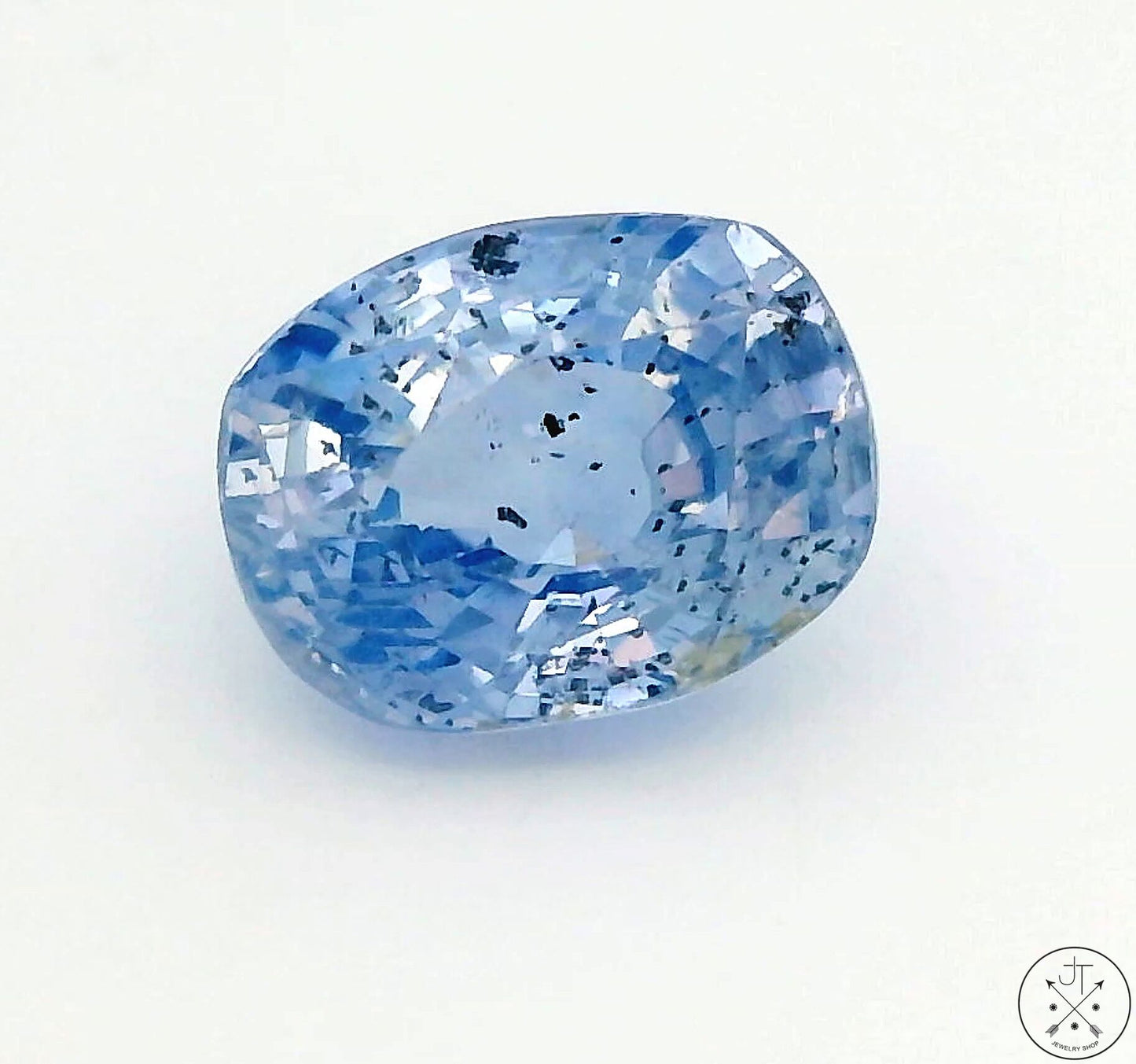 4.30 Carat Natural Light Blue Sapphire 10 x 8 mm Oval Faceted Gemstone Certified Loose