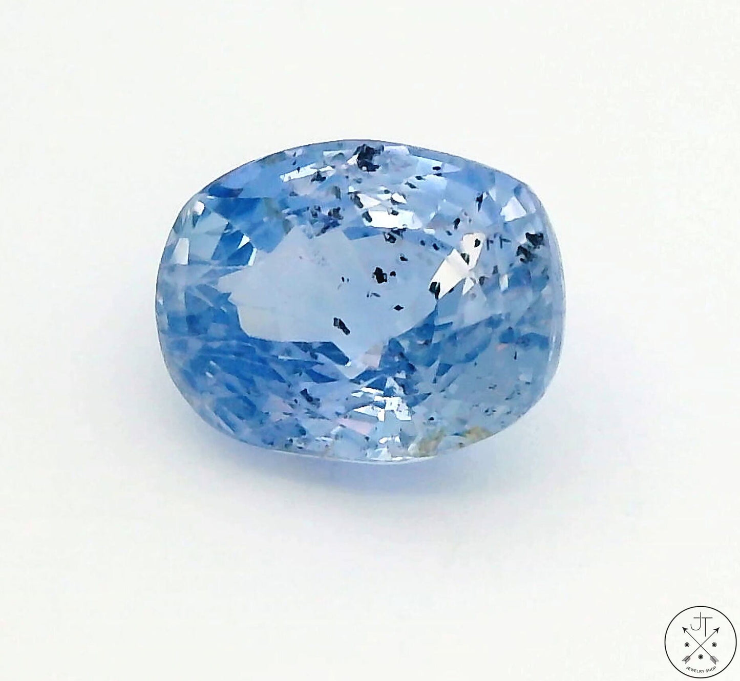 4.30 Carat Natural Light Blue Sapphire 10 x 8 mm Oval Faceted Gemstone Certified Loose
