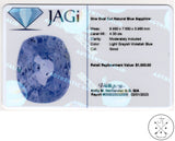 4.30 Carat Natural Light Blue Sapphire 10 x 8 mm Oval Faceted Gemstone Certified