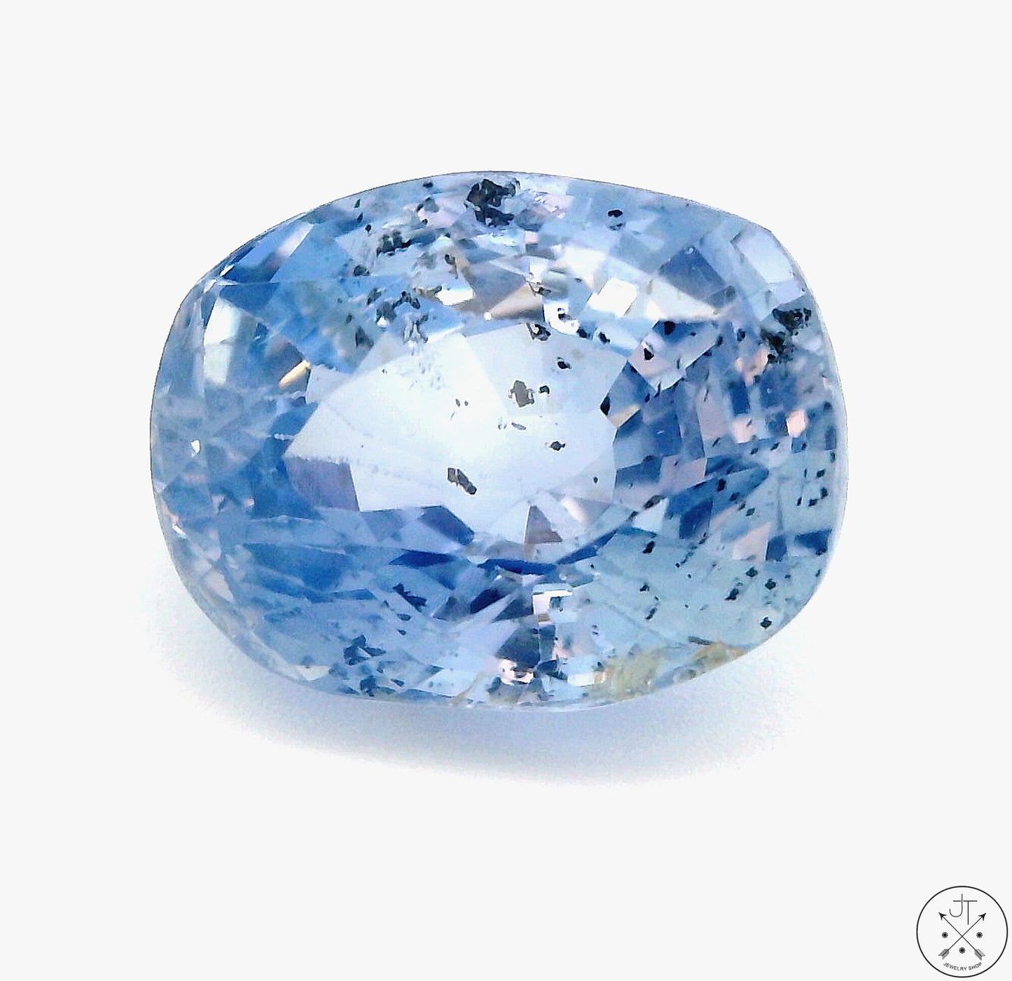 4.30 Carat Natural Light Blue Sapphire 10 x 8 mm Oval Faceted Gemstone Certified Loose