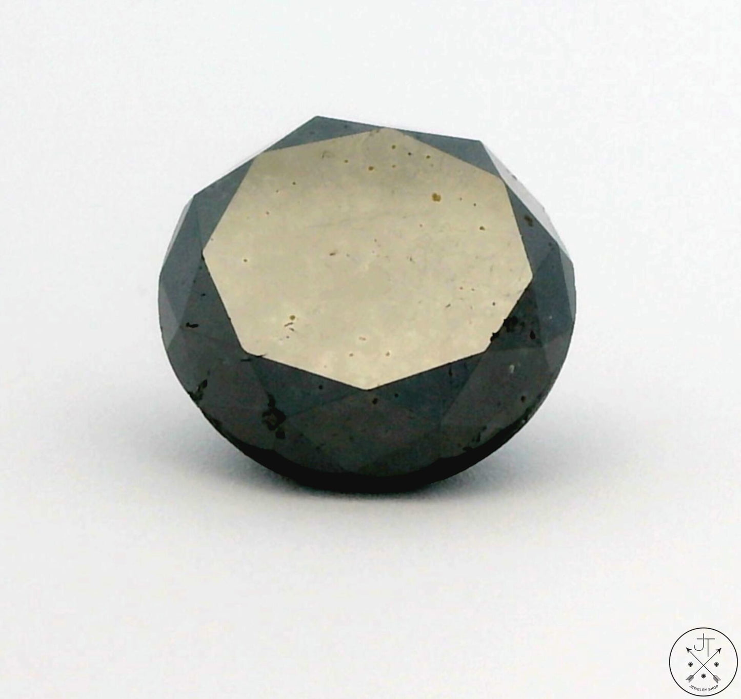 4.77 Carat Natural Black Diamond 9.8 mm Round Faceted Loose Gemstone Certified Loose