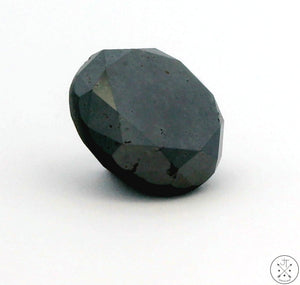 4.77 Carat Natural Black Diamond 9.8 mm Round Faceted Loose Gemstone Certified