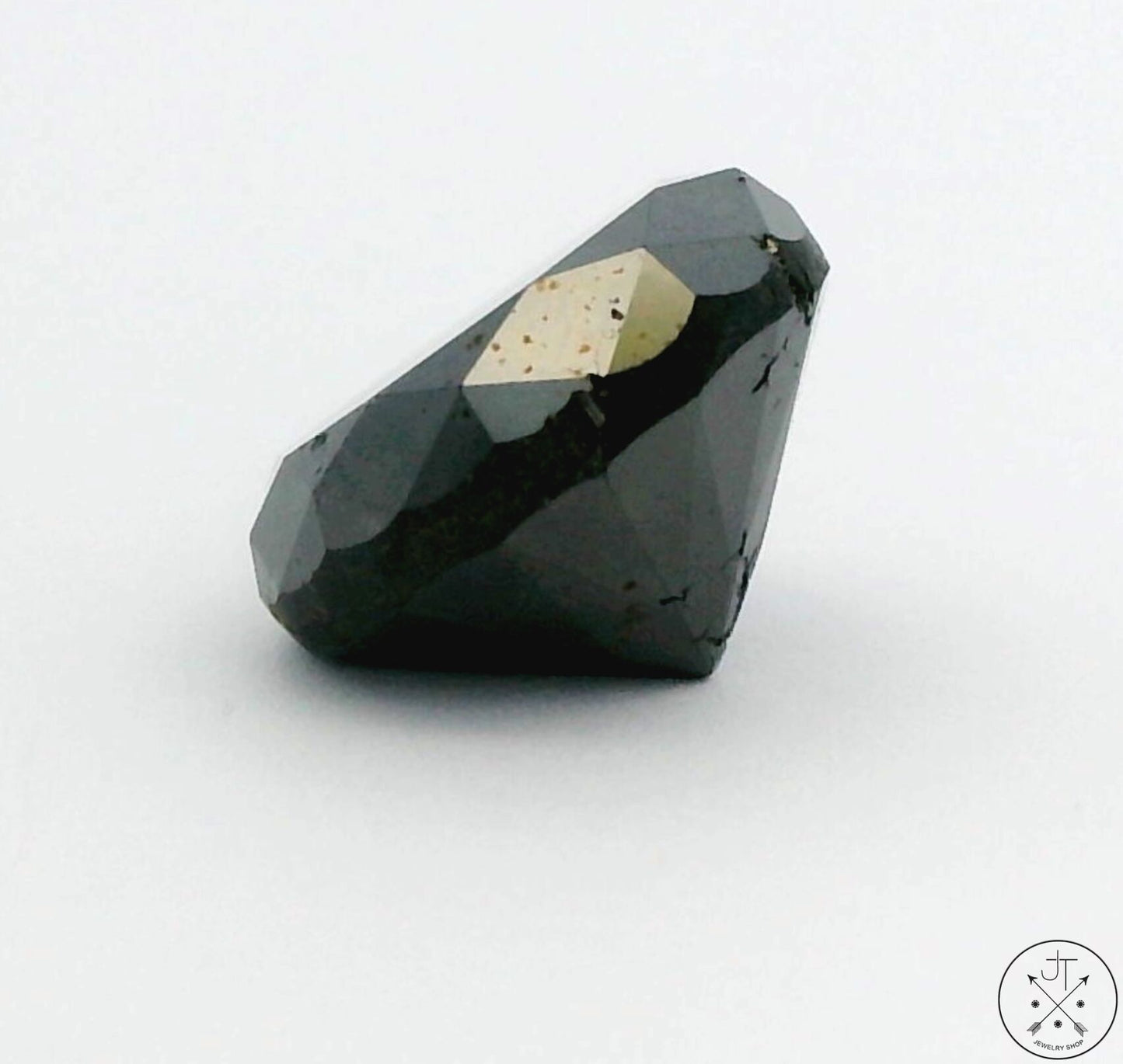 4.77 Carat Natural Black Diamond 9.8 mm Round Faceted Loose Gemstone Certified Loose