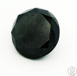 4.77 Carat Natural Black Diamond 9.8 mm Round Faceted Loose Gemstone Certified