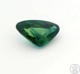 3.17 Carat Natural Bi-Color Sapphire 12 x 7.5 mm Triangular Faceted Gemstone Certified Blue Green