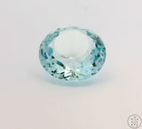 8.70 Carat Natural Aquamarine 13.5 mm Round Faceted Loose Gemstone Certified