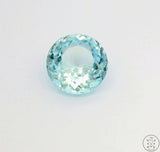 8.70 Carat Natural Aquamarine 13.5 mm Round Faceted Loose Gemstone Certified