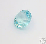 8.70 Carat Natural Aquamarine 13.5 mm Round Faceted Loose Gemstone Certified