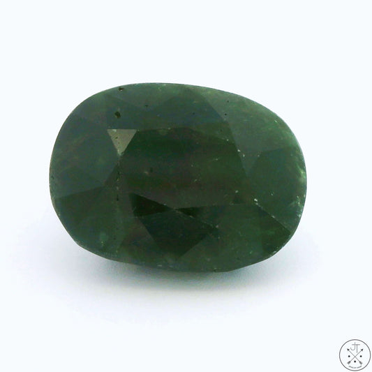 16 Carat Natural Green Sapphire 15 x 11 mm Oval Faceted Gemstone Certified Loose
